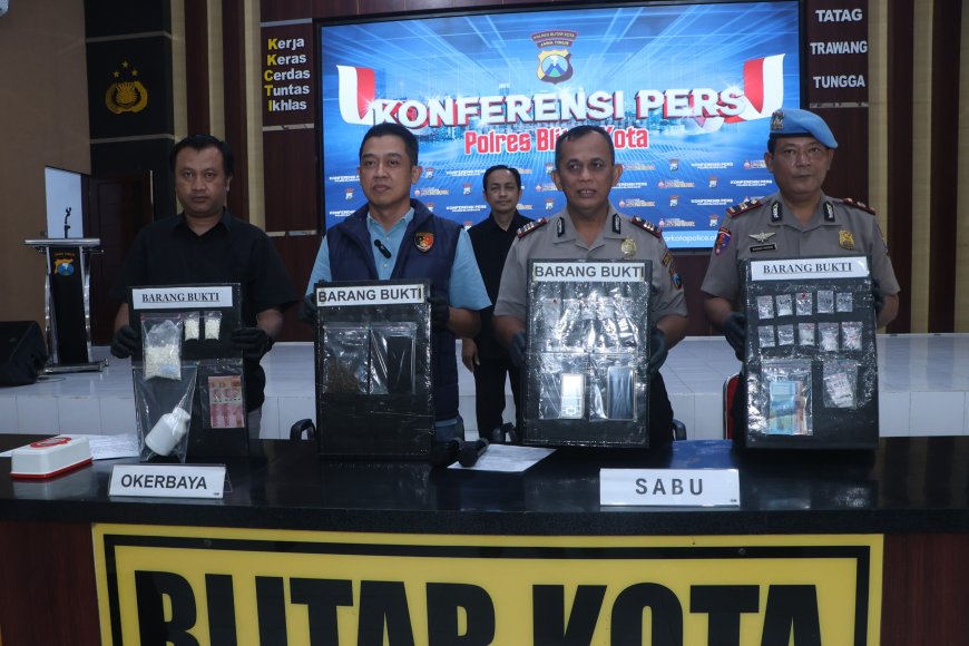 Polres Blitar Kota Amankan 14 Tersangka Beserta Barang Bukti